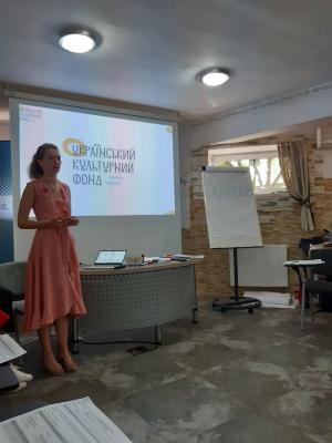Марія Василець презентує діяльність Українського культурного фонду
